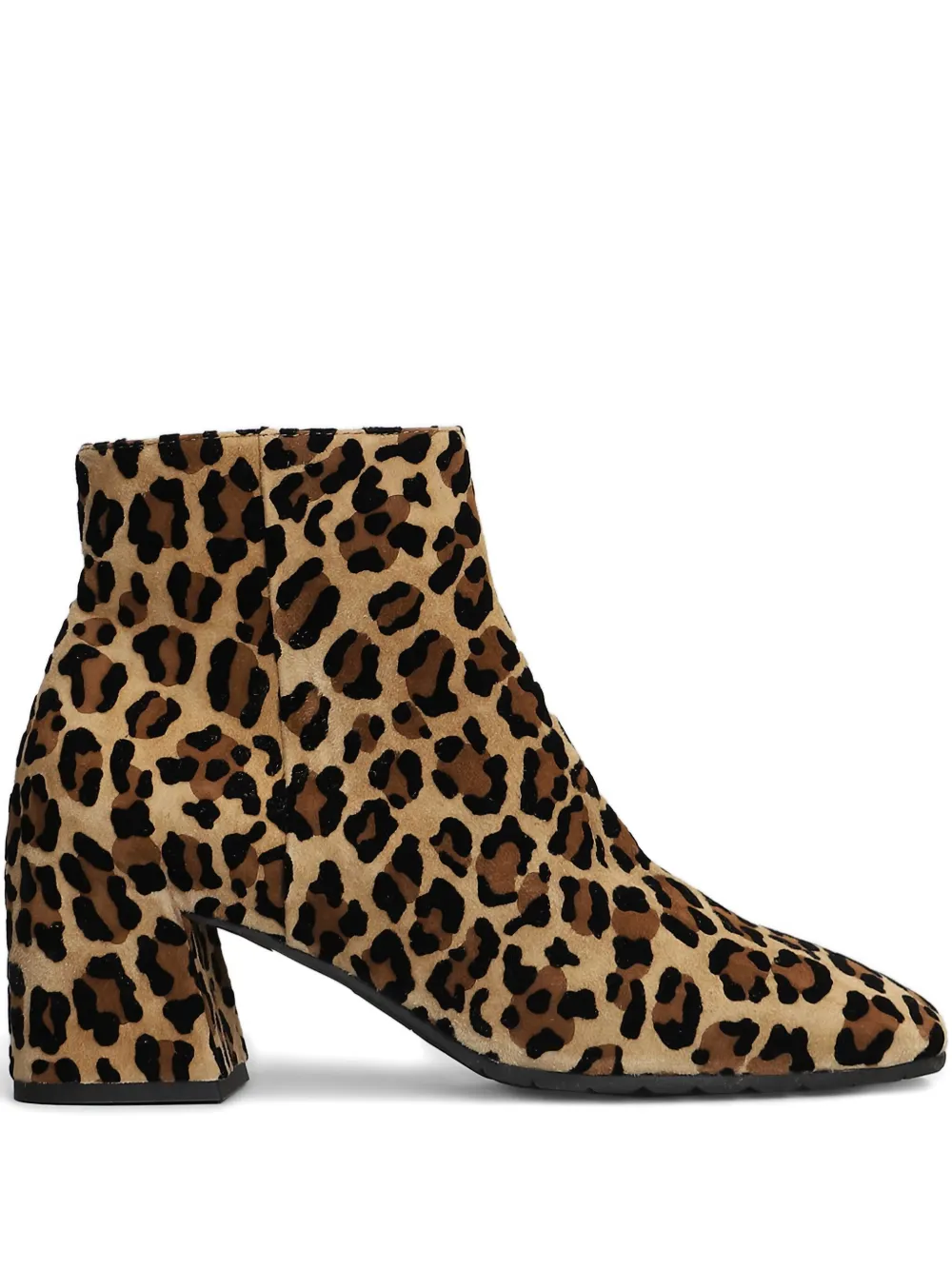 mara bini side-zip animal-print ankle boots | Brown | Image 1