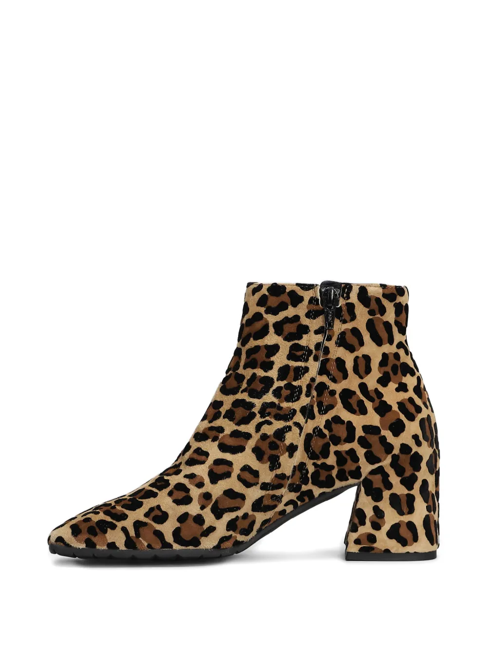Mara Bini Side-zip Animal-print Ankle Boots In Brown