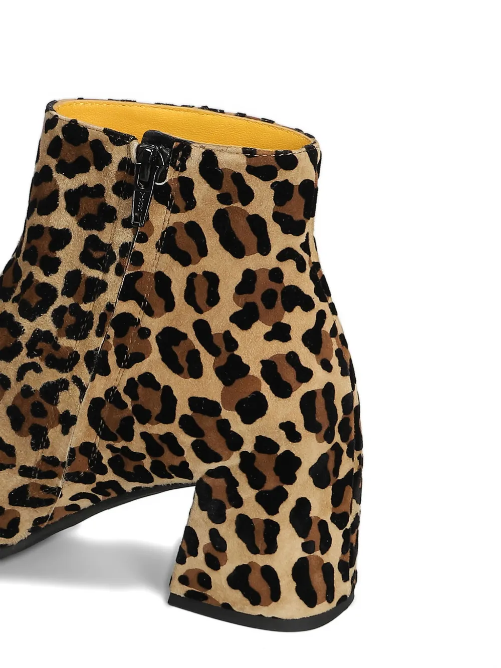 Mara Bini Side-zip Animal-print Ankle Boots In Brown