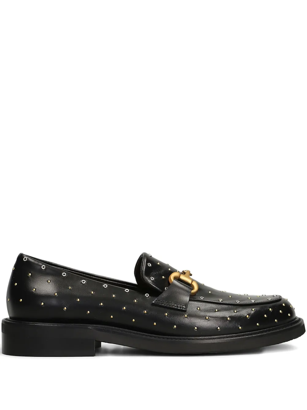 Mara Bini Studded Loafers In Black