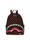 Sprayground shark-tooth check-print backpack - Brown