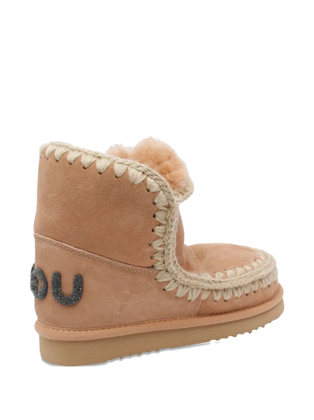 Mou Eskimo 18 Suede Appliqué Boots In Brown