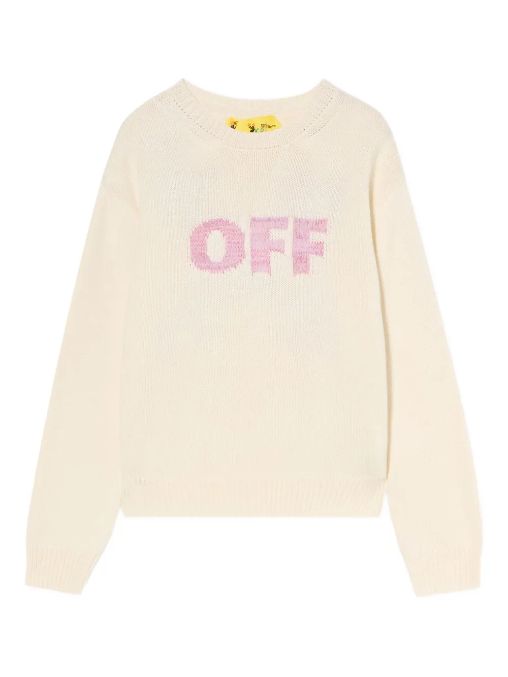 Off-White Kids terry embroidery arrow logo sweater - Toni neutri