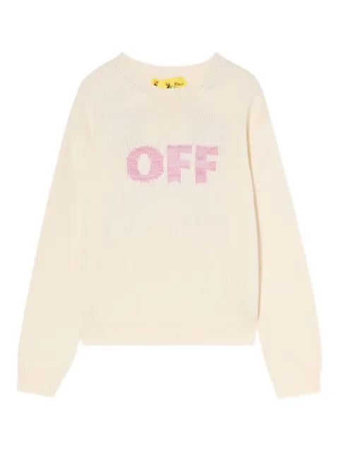 Off-White Kids suéter con logo bordado