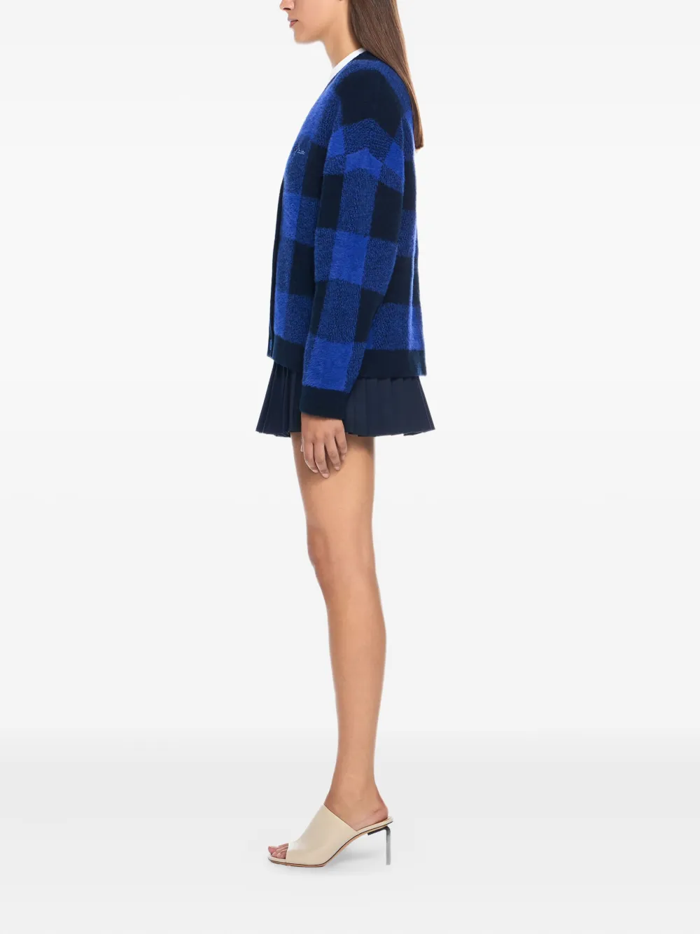 Off-White Plooirok met rits Blauw