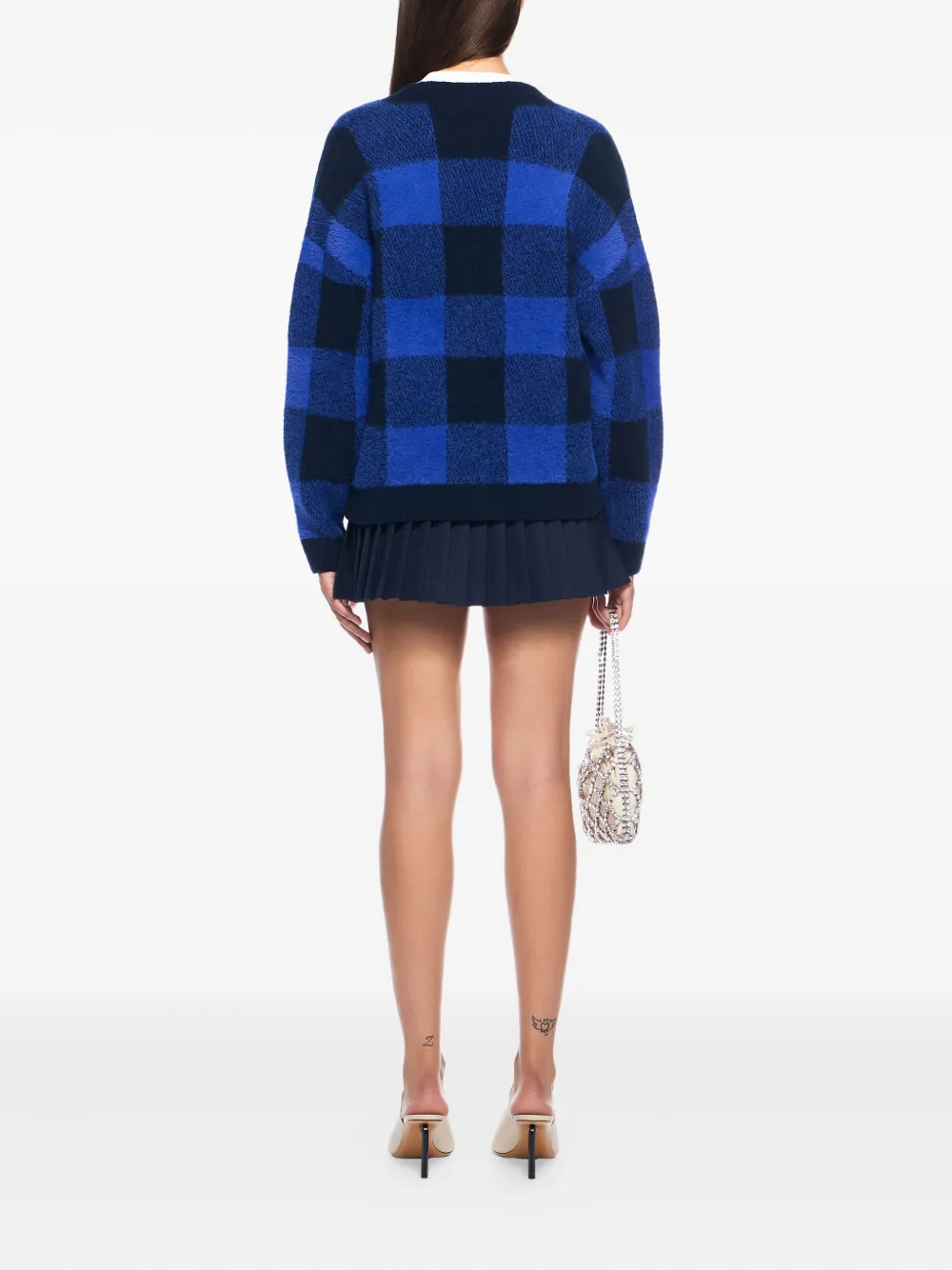 Off-White Plooirok met rits Blauw