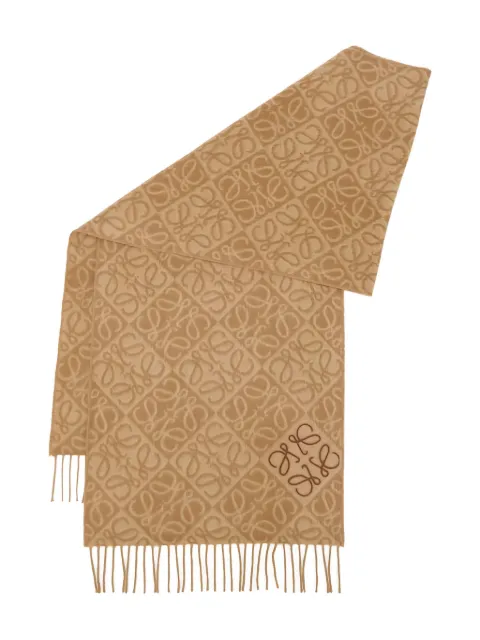 LOEWE anagram fringed scarf