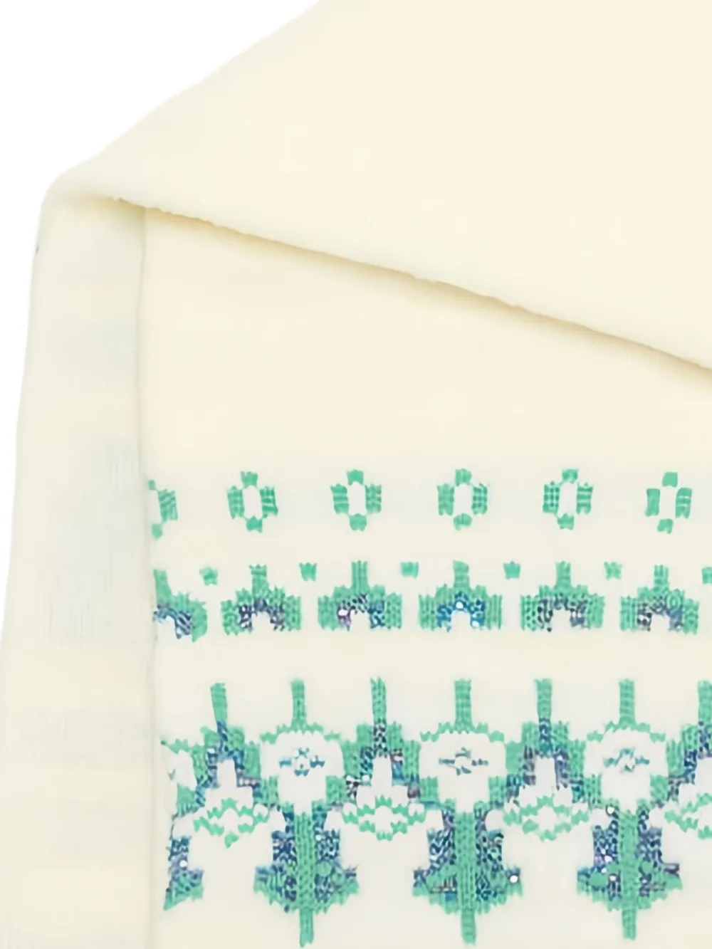 Loewe Fairisle-pattern Embellished Scarf In Neutral