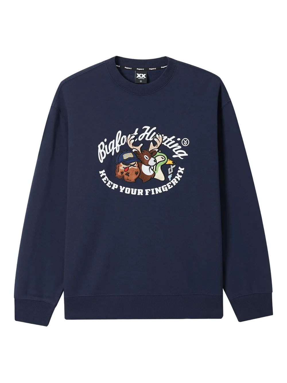 FINGERCROXX graphic-print sweatshirt | Blue | Image 1