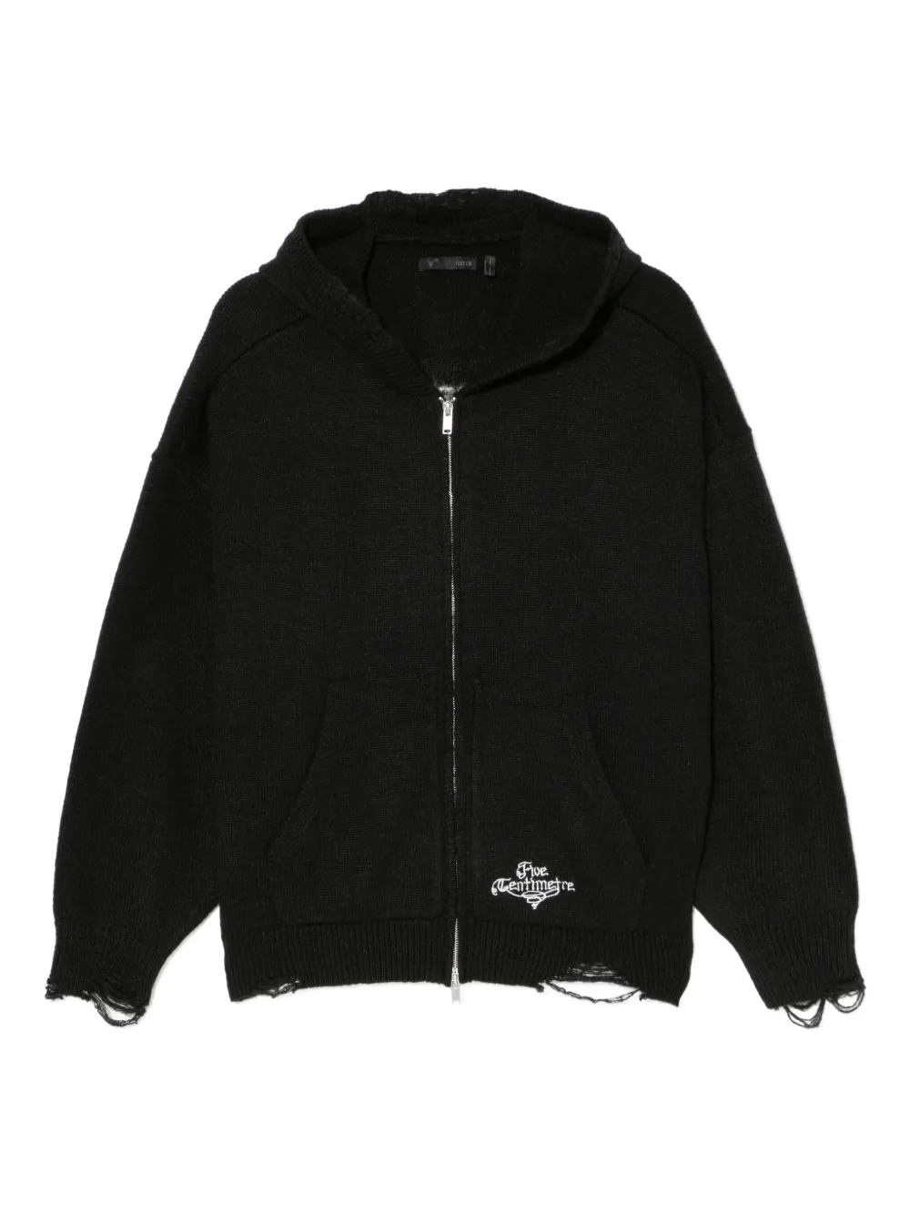 FIVE CM logo-embroidered cardigan | Black | Image 1