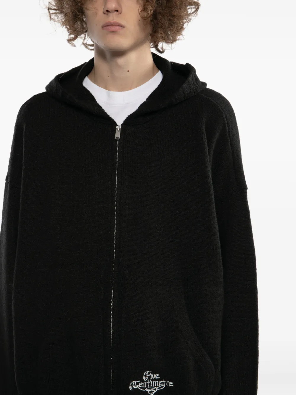 FIVE CM Vest met geborduurd logo Zwart