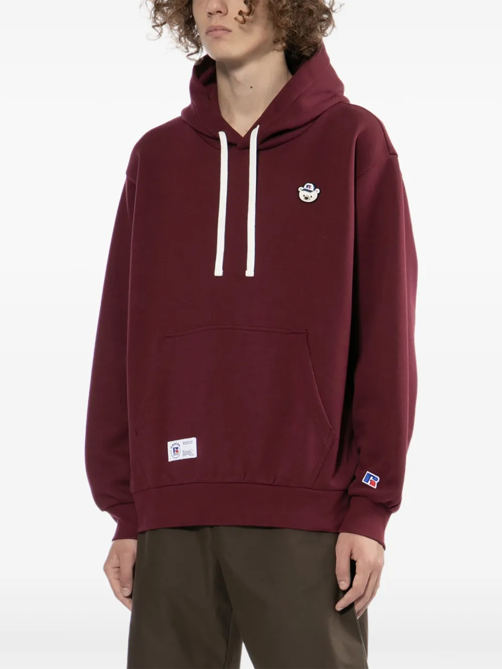 CHOCOOLATE x Russell Athletic hoodie met geborduurde beer Rood