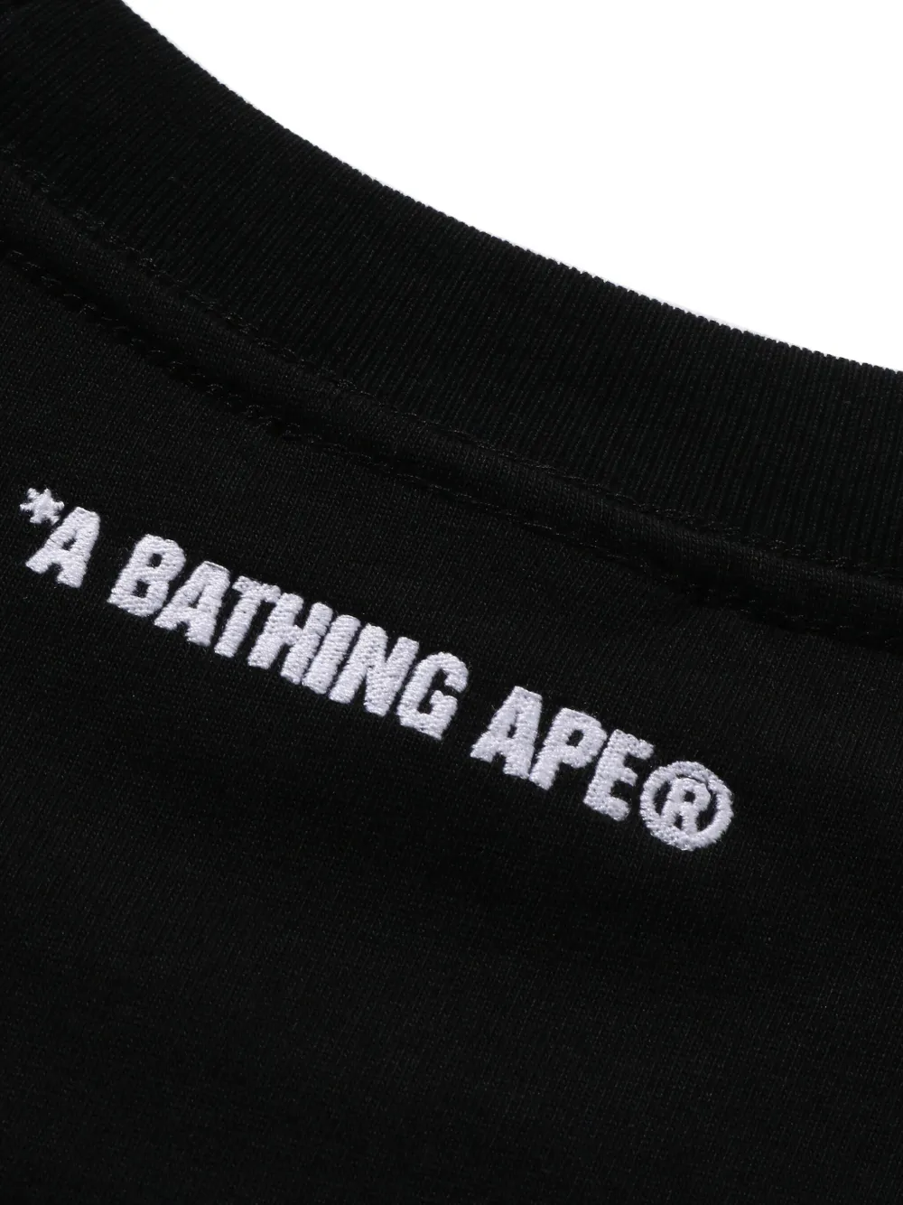 A BATHING APE T-shirt met borduurwerk Zwart