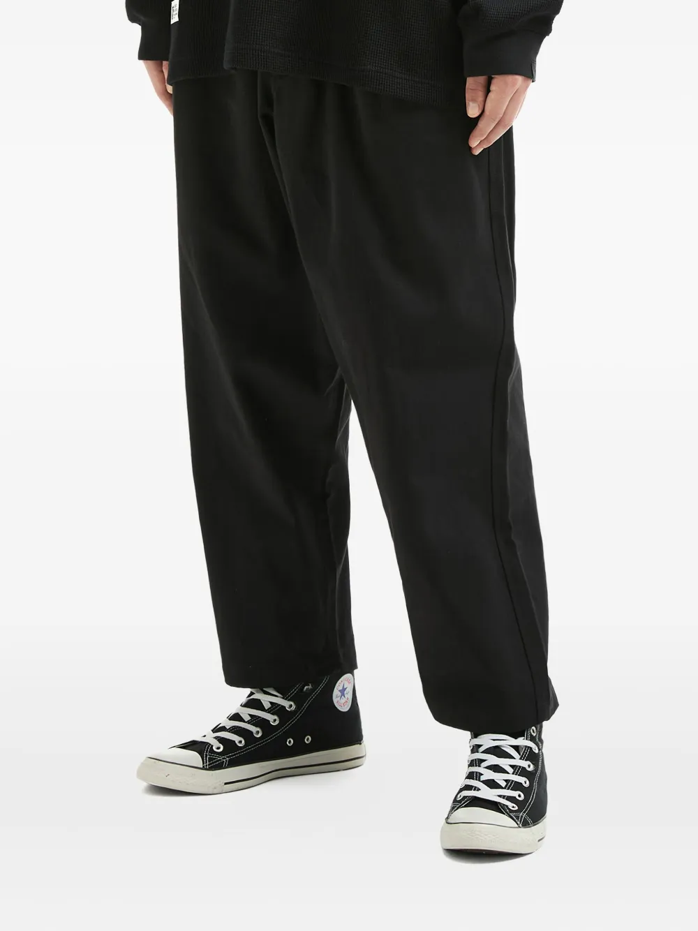Fingercroxx Logo Belt Trousers In Black