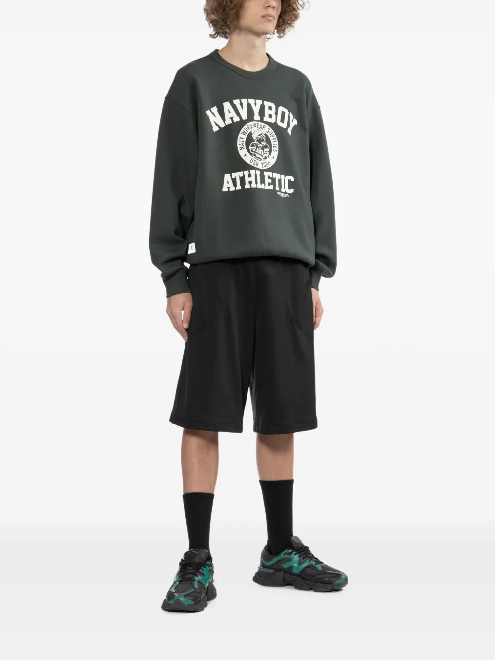 CHOCOOLATE Sweater met print - Groen
