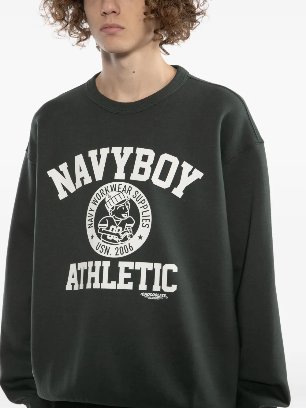 CHOCOOLATE Sweater met print Groen