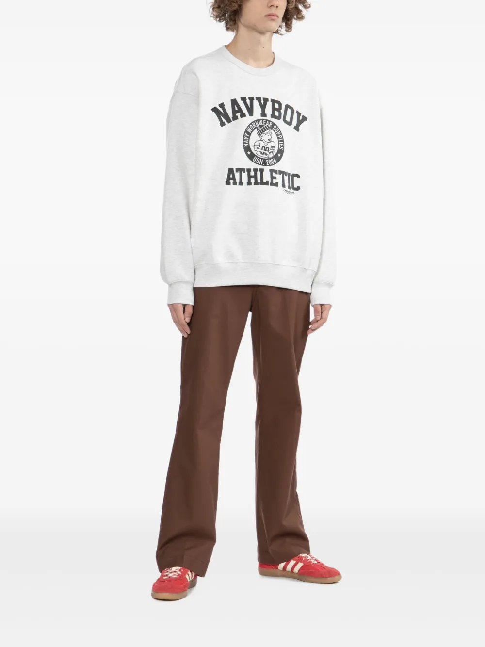 CHOCOOLATE Sweater met print - Grijs