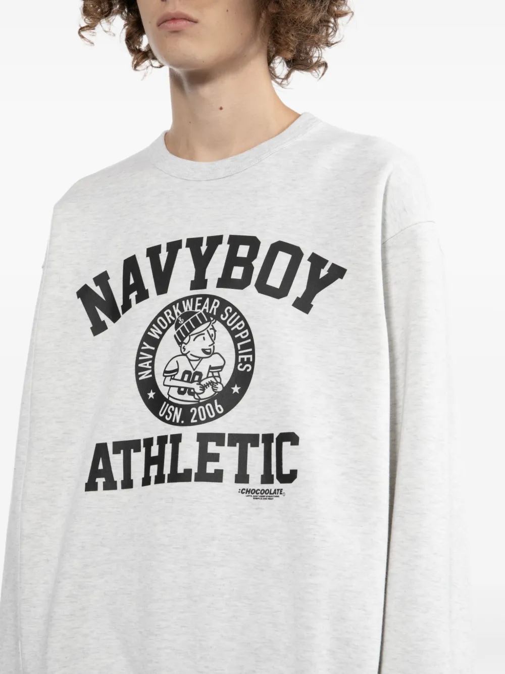 CHOCOOLATE Sweater met print Grijs