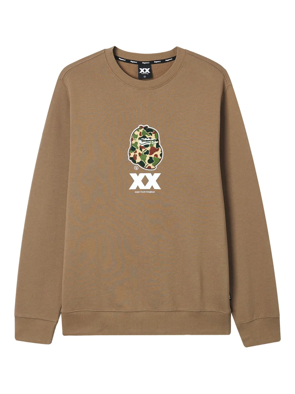 FINGERCROXX camouflage-appliqué sweatshirt | Neutrals | Image 1