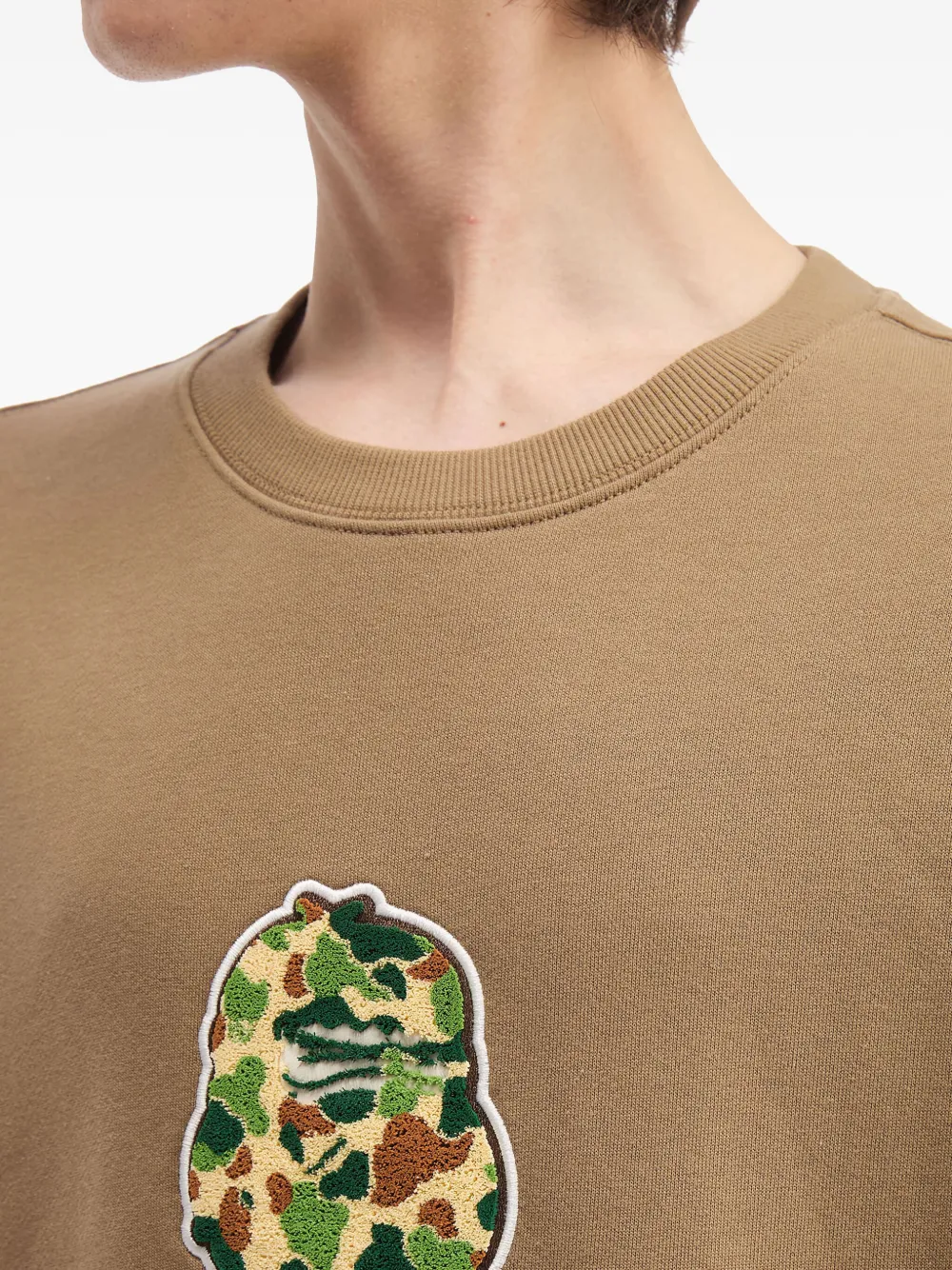 Fingercroxx Camouflage-appliqué Sweatshirt In Brown