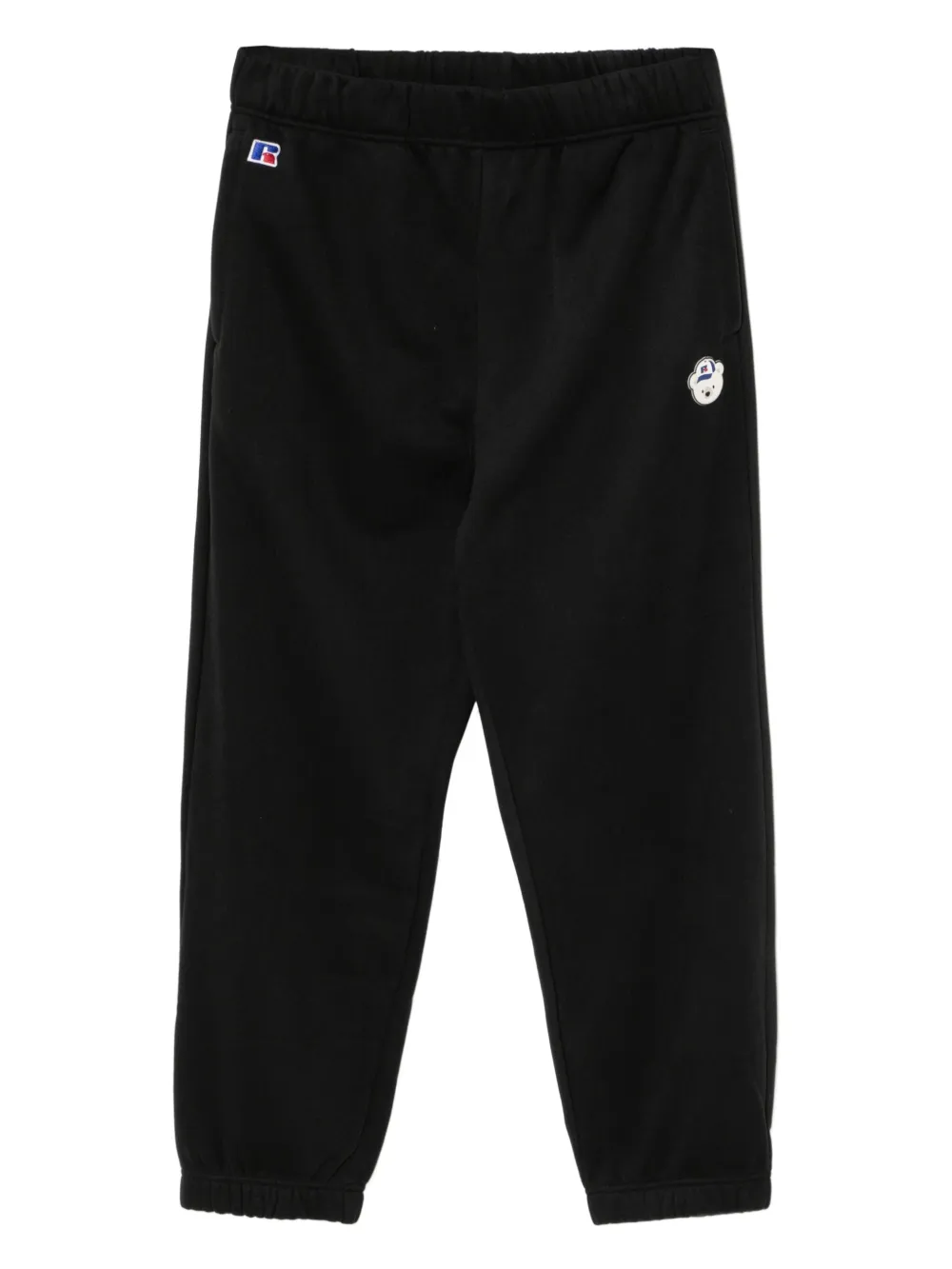CHOCOOLATE x Russell Athletic bear-embossed trousers | Black | Image 1