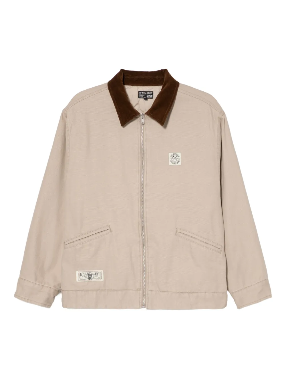 izzue logo-patch jacket | Neutrals | Image 1
