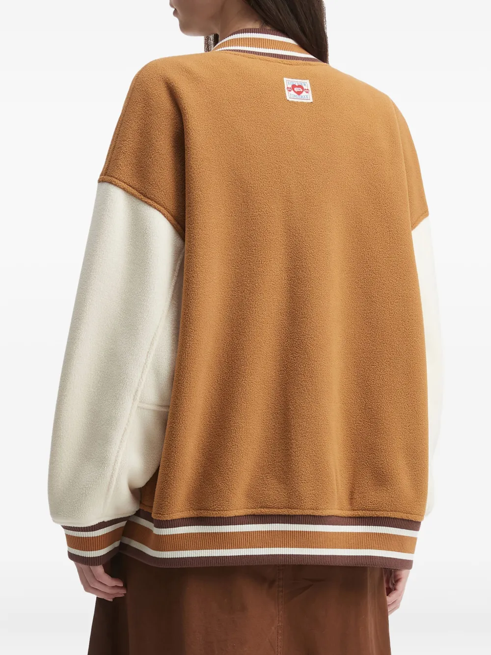 Fingercroxx Appliqué Striped Jacket In Brown
