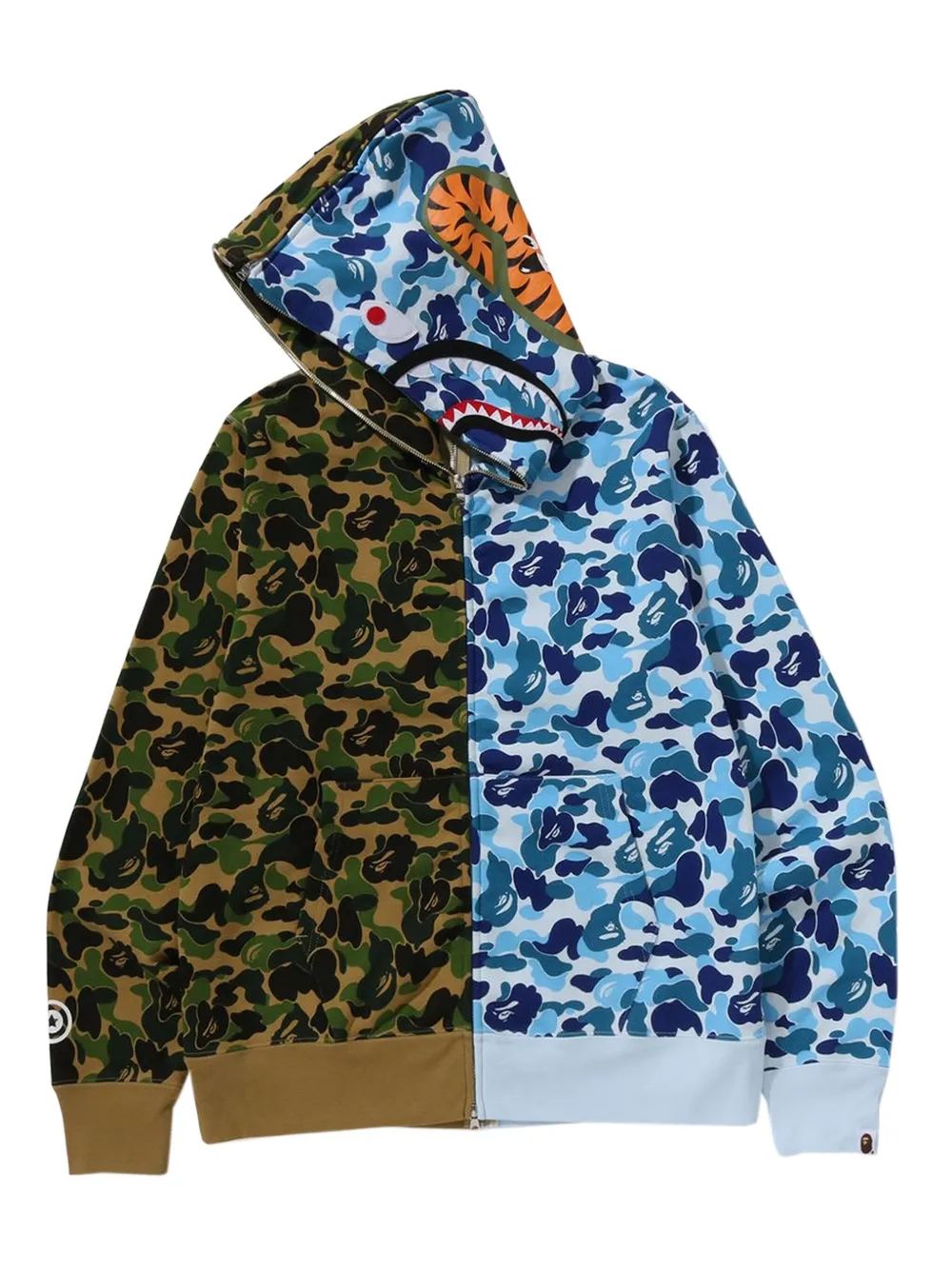 A BATHING APE® Abc Camo Separate Shark full-zip Hoodie