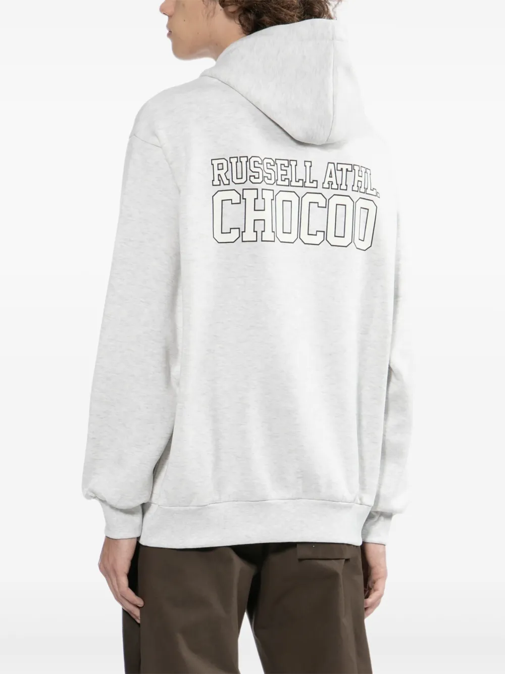CHOCOOLATE x Russell Athletic hoodie met geborduurde beer Grijs