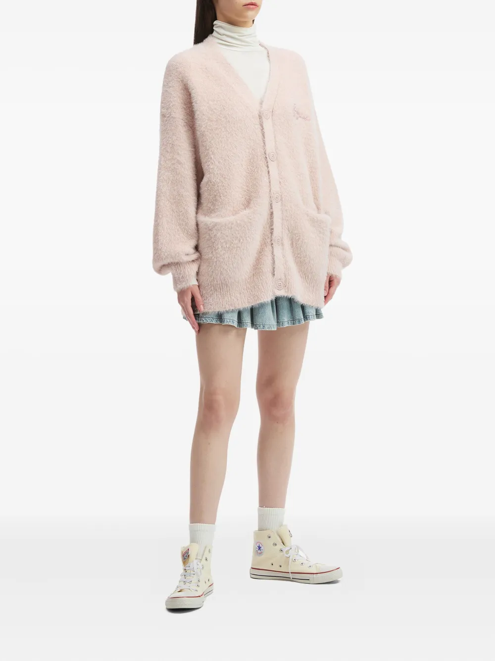 FINGERCROXX logo-embroidery cardigan | Cardigans | Image 2