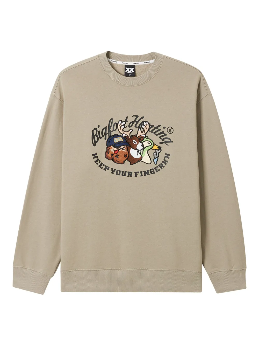 FINGERCROXX graphic crew-neck sweatshirt | Neutrals | Image 1