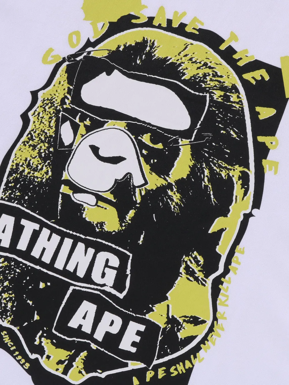 A BATHING APE Graffiti Ape Head T-shirt - Wit
