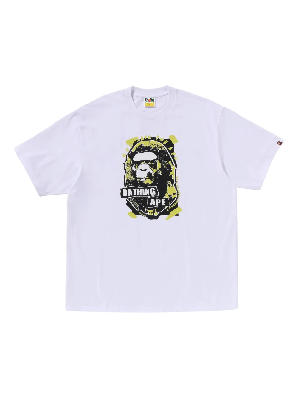A BATHING APE® Graffiti Ape Head T-shirt | White | Image 1