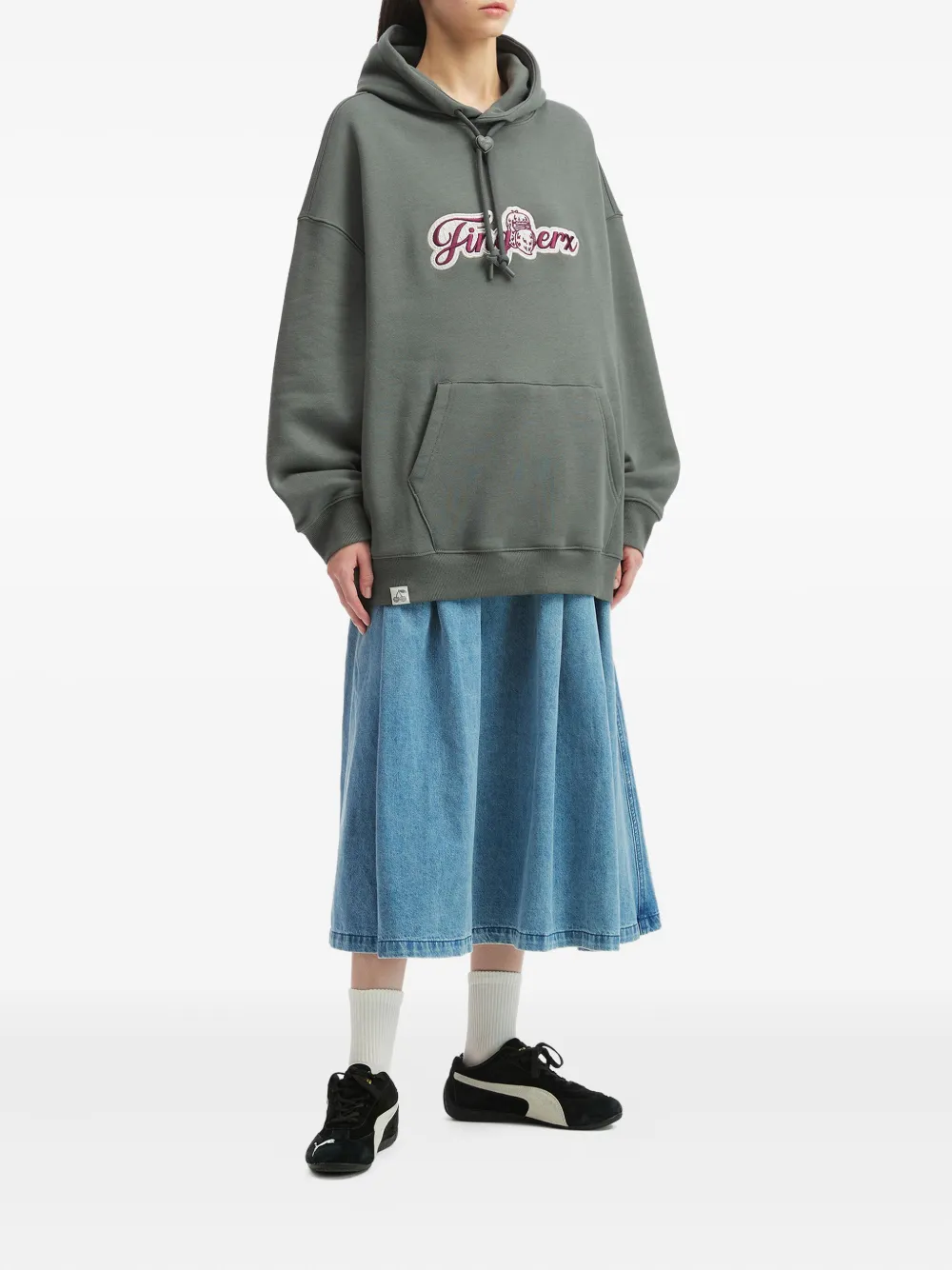 FINGERCROXX logo hoodie - Grijs
