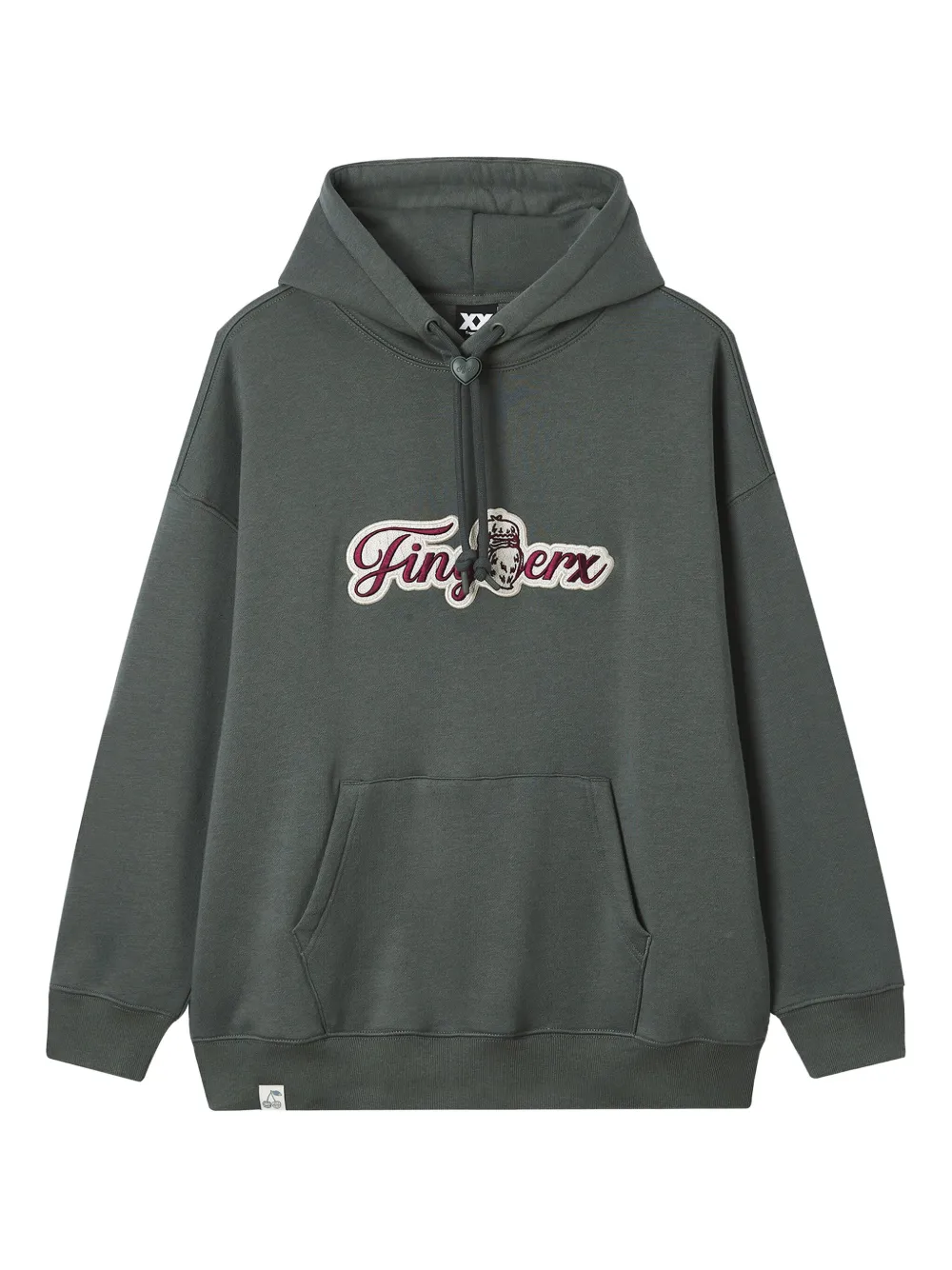 FINGERCROXX logo hoodie | Grey | Image 1