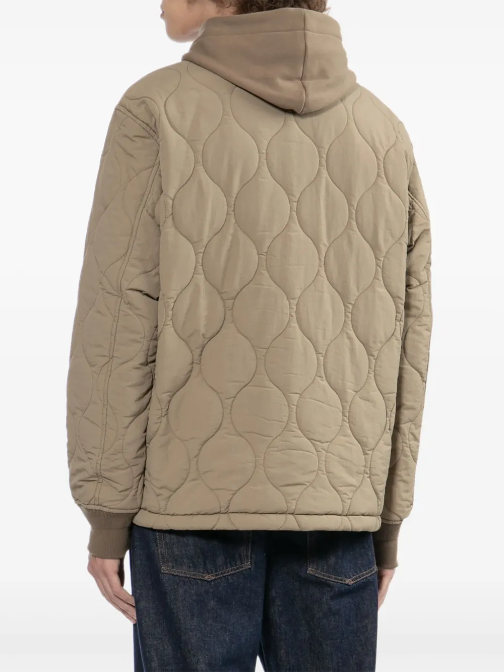 CHOCOOLATE Gewatteerd jack met geborduurd logo Beige