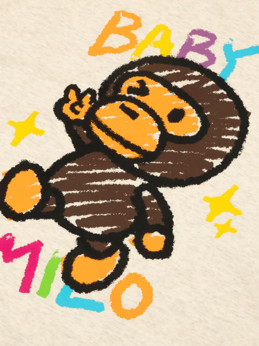 *baby Milo® Store By *a Bathing Ape® T-shirt Mit Logo-patch In Neutral