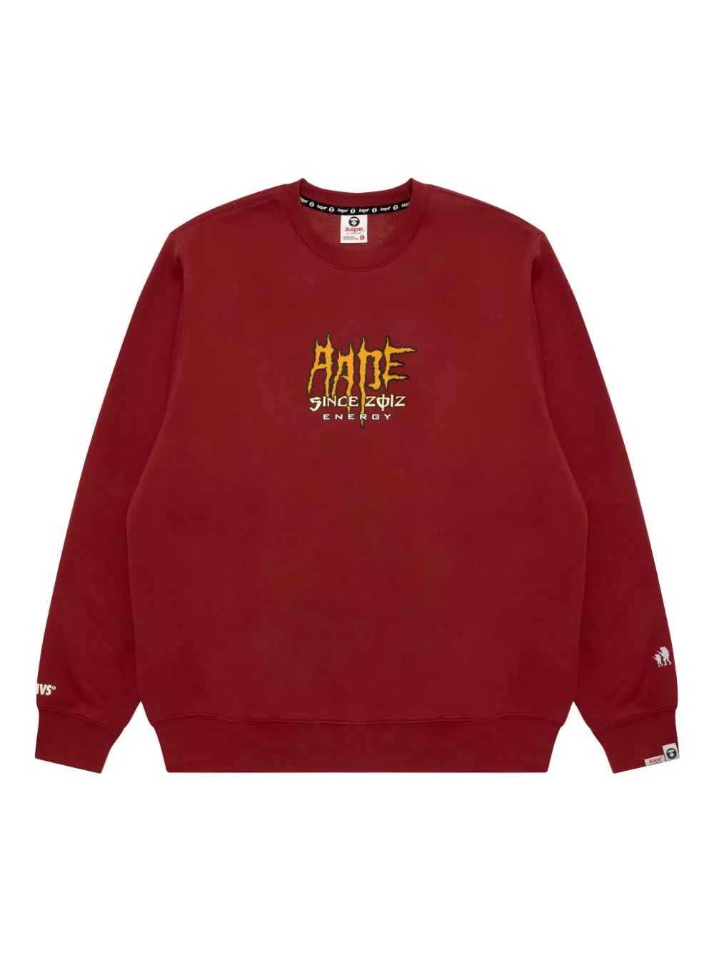 AAPE BY *A BATHING APE® sudadera con cuello redondo y logo | rojo | Image 1