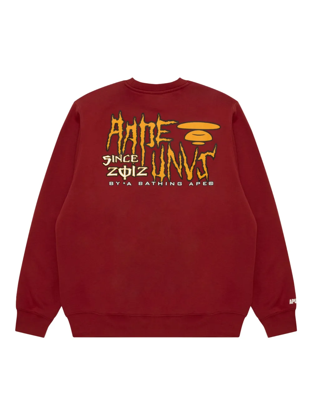 AAPE BY *A BATHING APE Sweater met logo en ronde hals - Rood