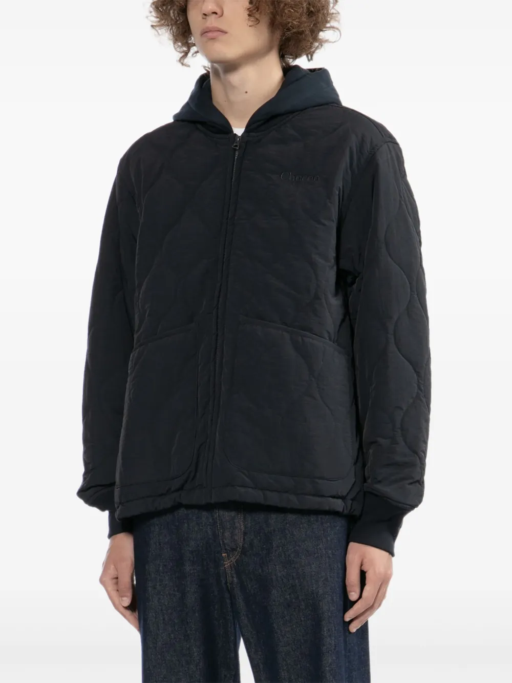 CHOCOOLATE Gewatteerd jack met geborduurd logo Blauw