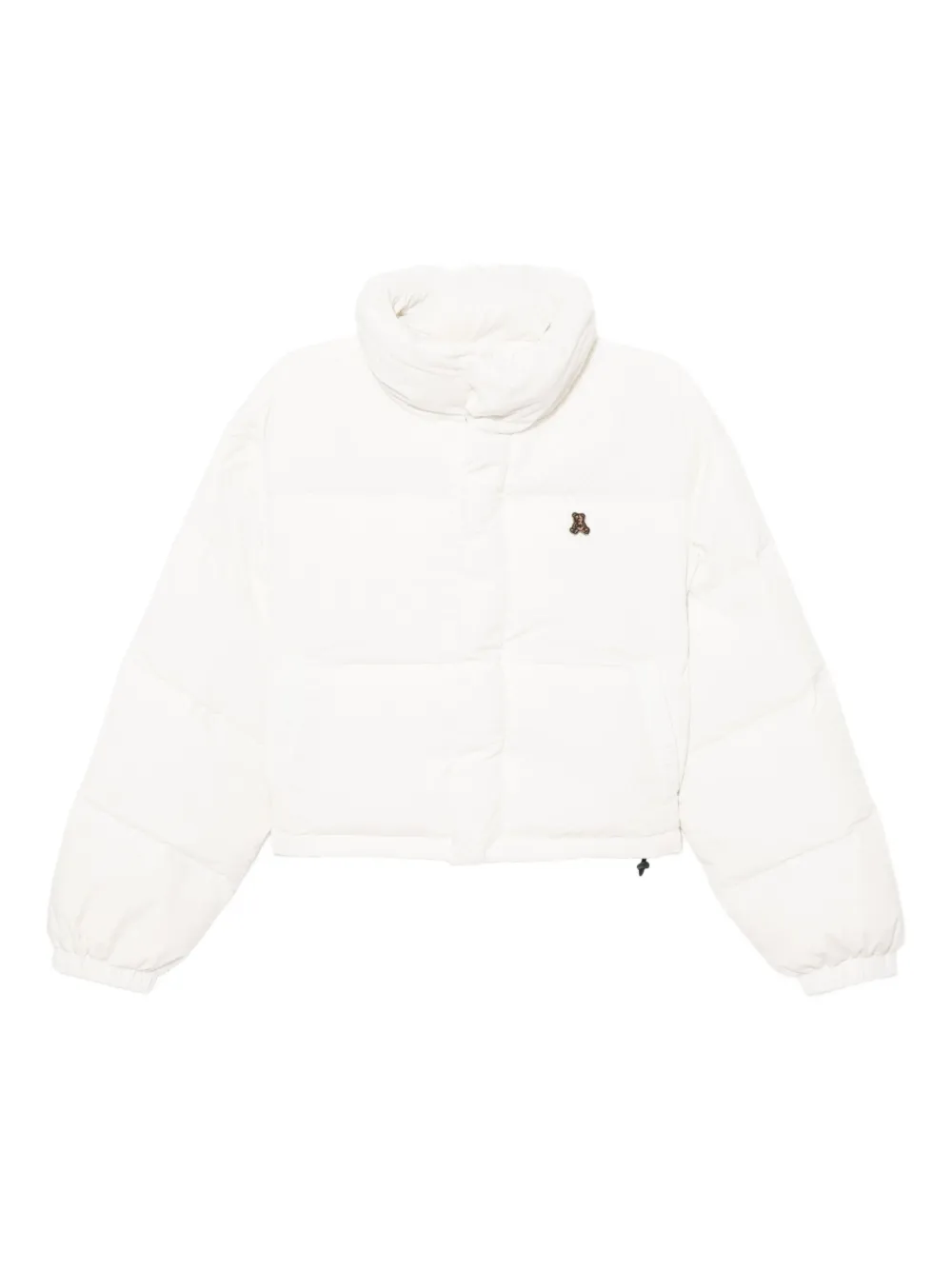 Izzue Bear-embroidered Puffer Jacket In White