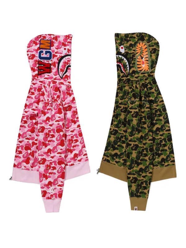 A BATHING APE® Abc Camo Separate Shark full-zip Hoodie | Pink