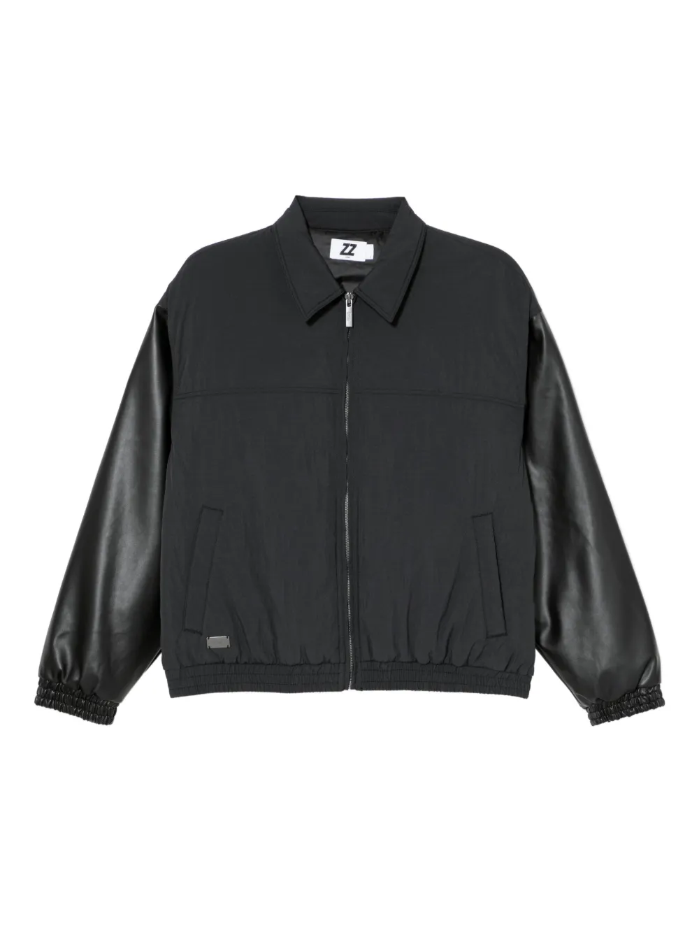 izzue chamarra con placa del logo | negro | Image 1