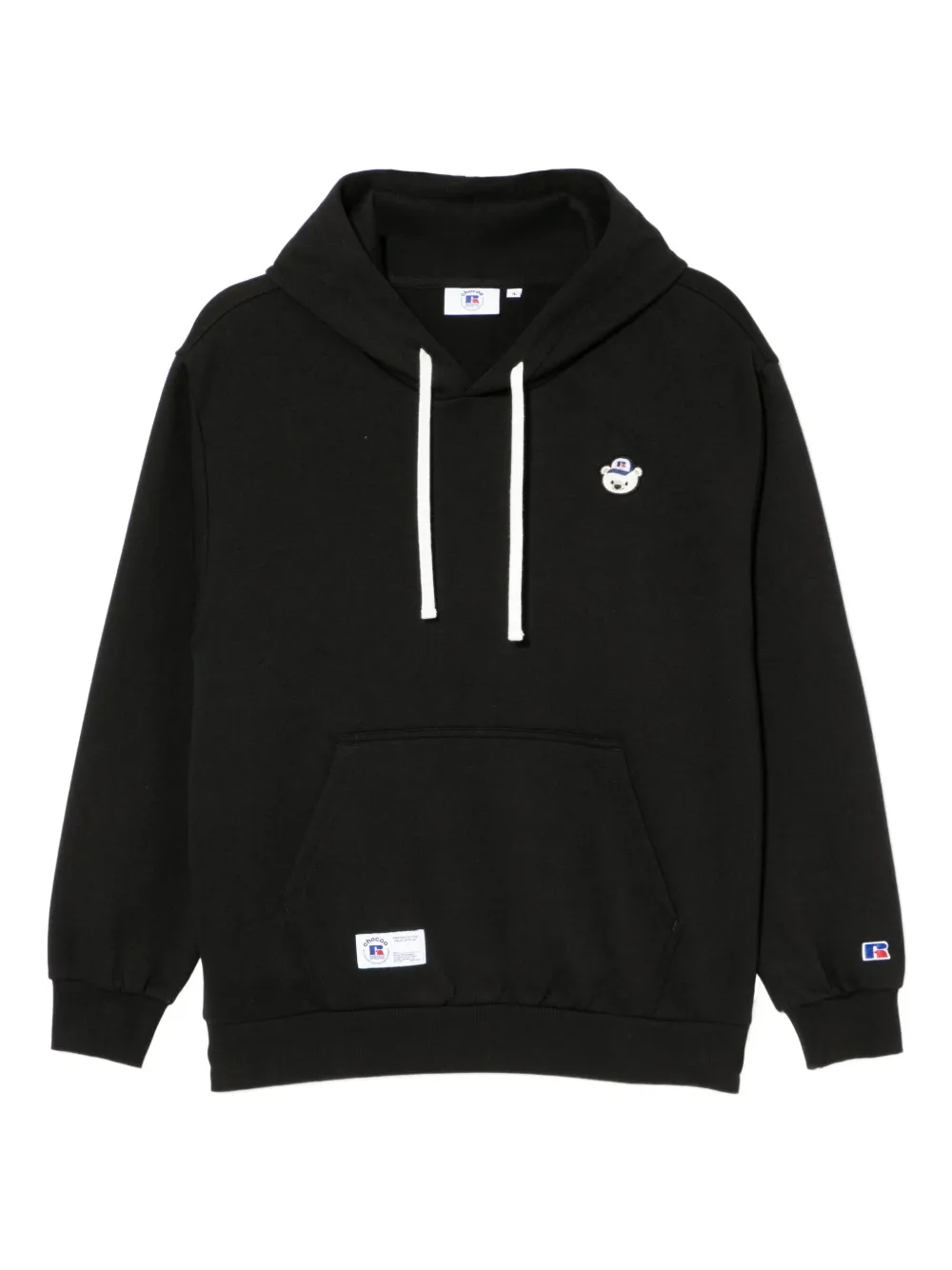CHOCOOLATE hoodie con oso bordado en colaboración con Russell Athletic | negro | Image 1