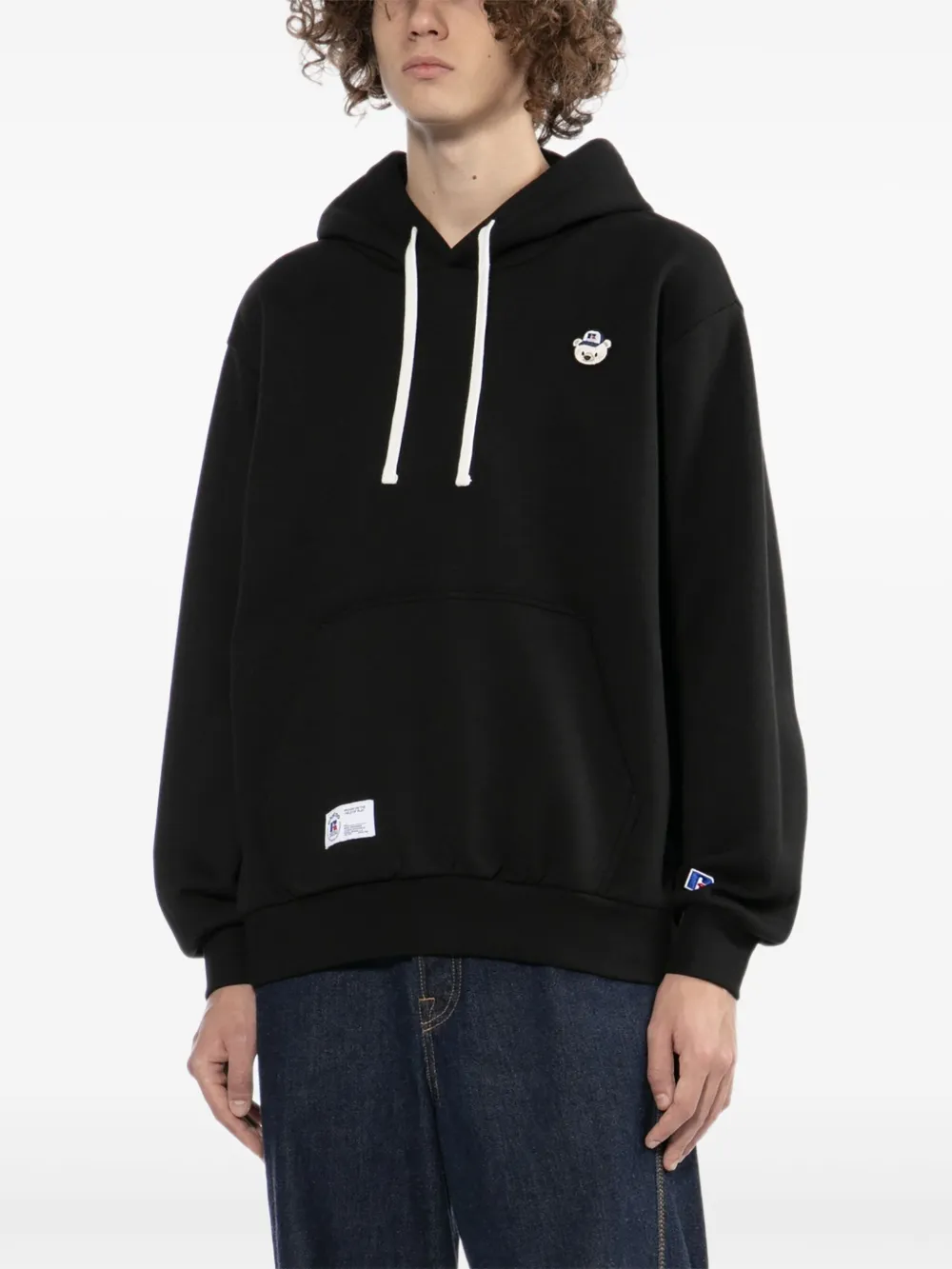 CHOCOOLATE x Russell Athletic hoodie met geborduurde beer Zwart