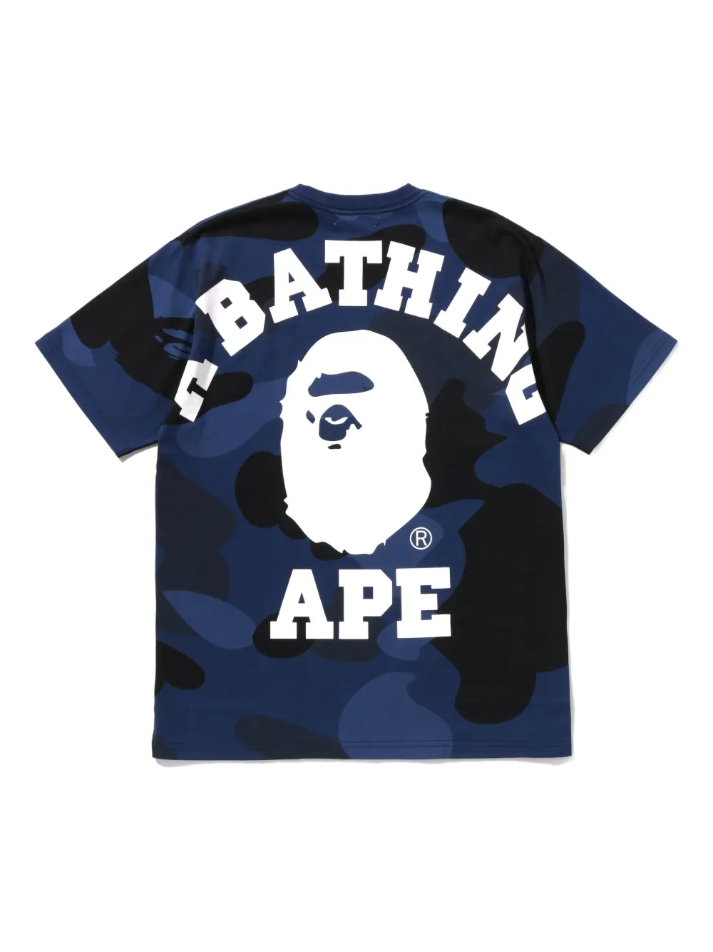 A BATHING APE Mega Color T-shirt met camouflageprint - Blauw