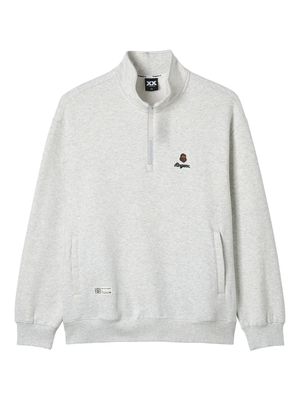 FINGERCROXX zip mock-neck sweatshirt | Grey | Image 1