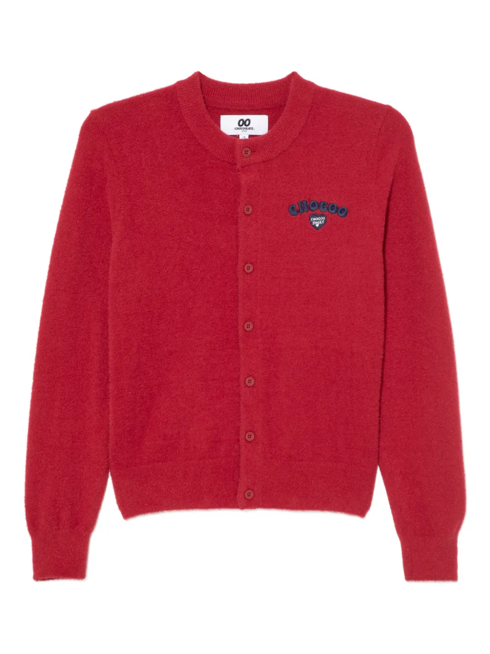 CHOCOOLATE Cardigan mit Logo-Stickerei - Rot