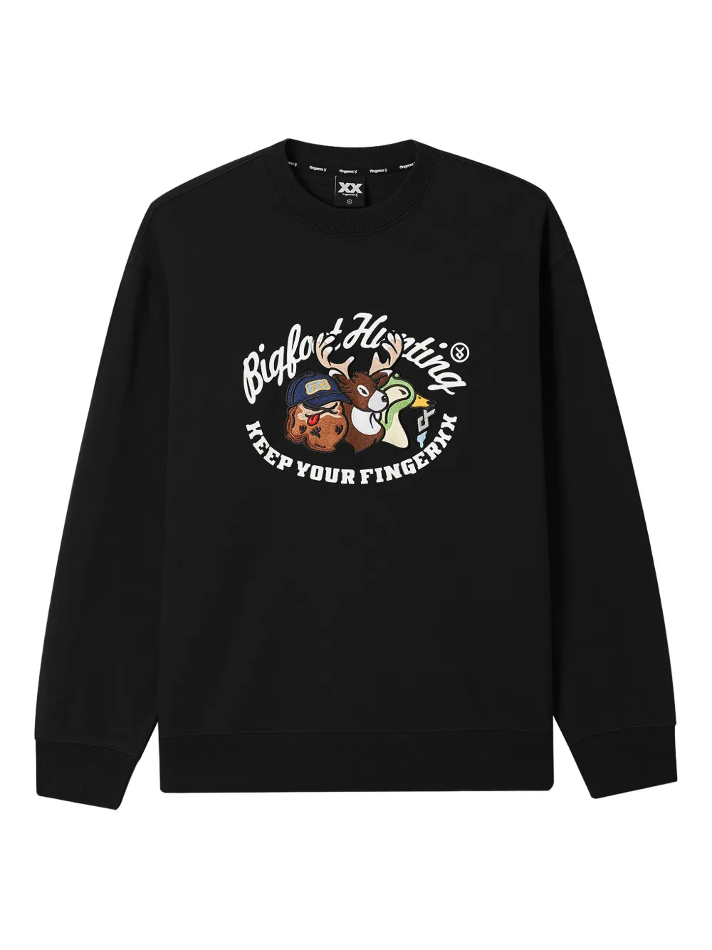 FINGERCROXX graphic-print sweatshirt | Black | Image 1