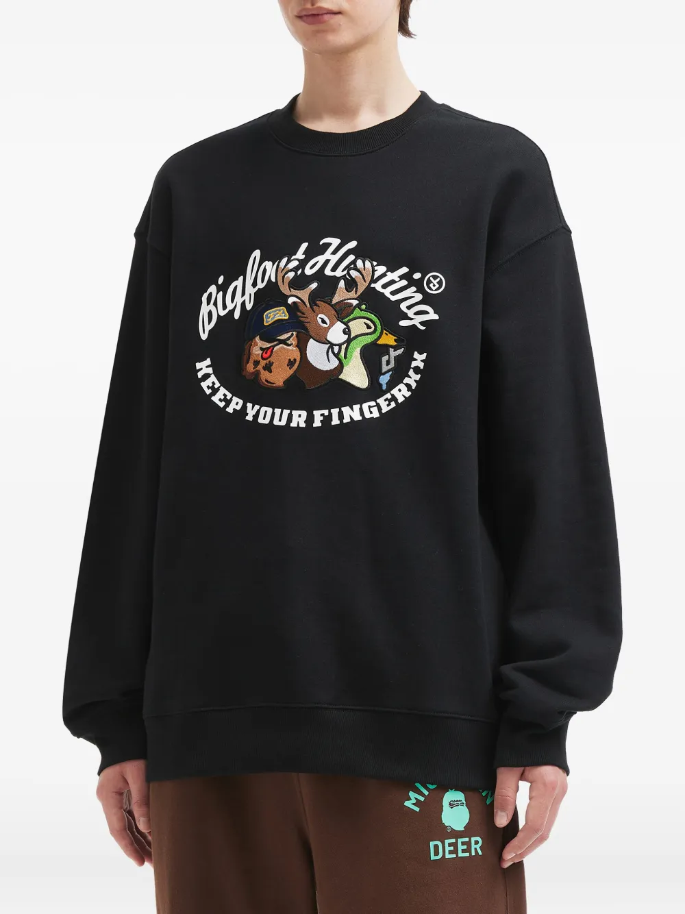 Fingercroxx Graphic-print Sweatshirt In Black